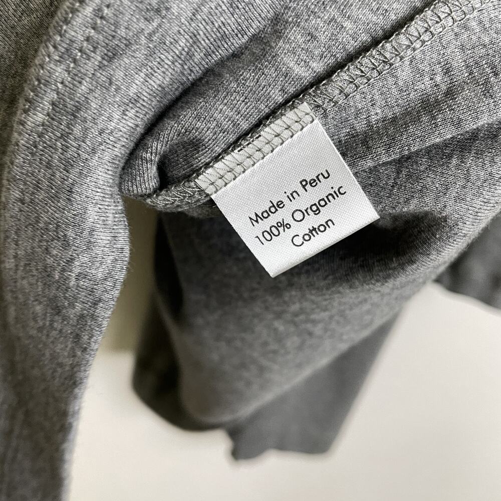 Indigenous Cardigan Womens XS Gray Organic Cotton Open Front Fair Trade Sweater - Picture 11 of 11